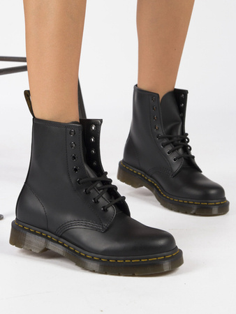 Dr. Martens Botki glany damskie skórzane 1460 Black czarne