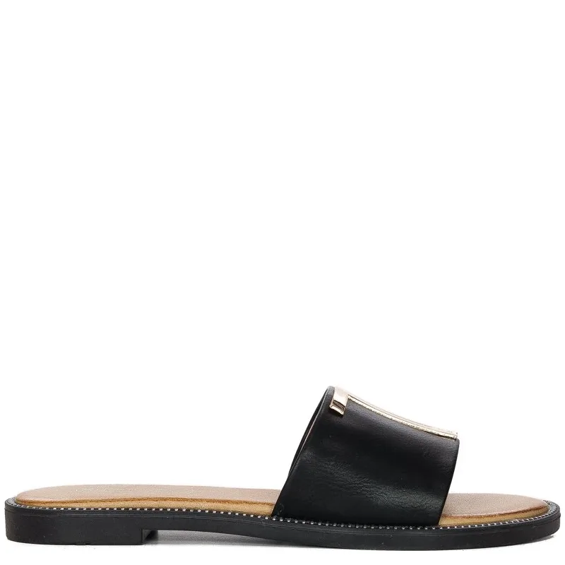 Klapki damskie Filippo Black Czarne