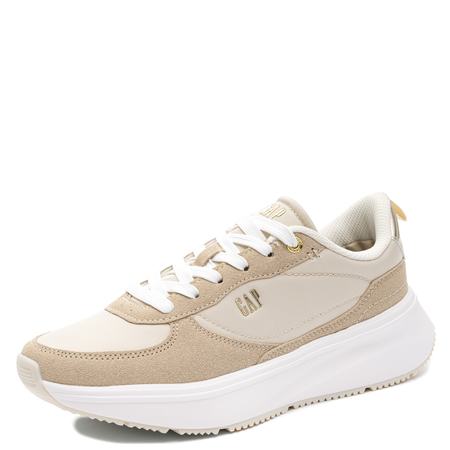 GAP Beżowe Sneakersy Damskie na Platformie Skórzane GPW6155300049