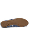 Maciejka Leather Laser-Cut Slip-On Flats Perforated Navy 07307-20/00-0