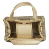 Guess Torba damska wieczorowa Lua Mini Gold złota z cyrkoniami