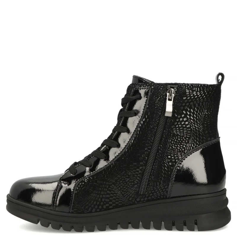 Filippo Skórzane Botki Sznurowane Czarne DBT8073-26-BLK-L