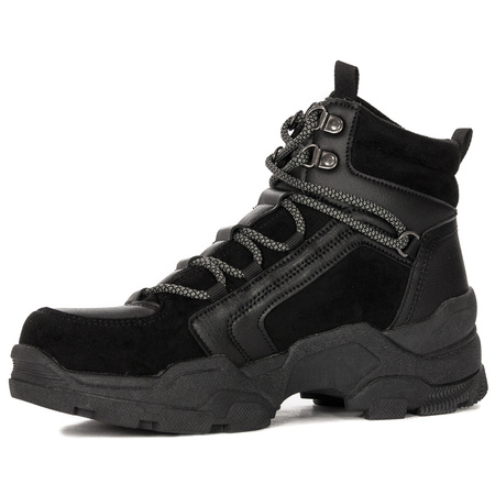 Lee Cooper Buty zimowe trekkingowe damskie Black czarne