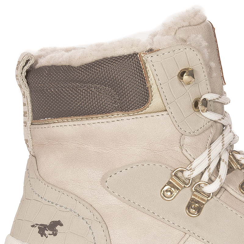 Mustang Botki damskie ocieplane Ivory