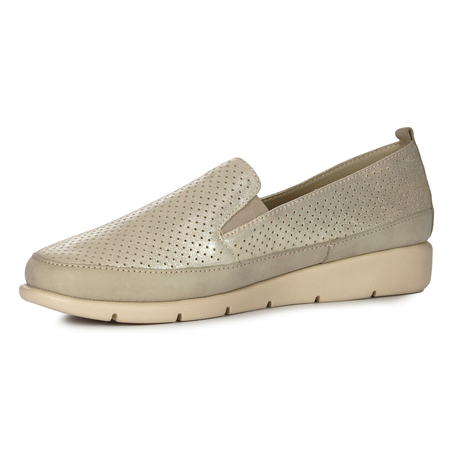 Maciejka Gold Leather Low Shoes