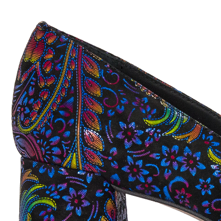 Visconi velor leather women's Paw Kolor Pumps