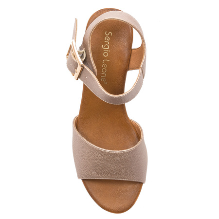 Sergio Leone women's Beige sandals