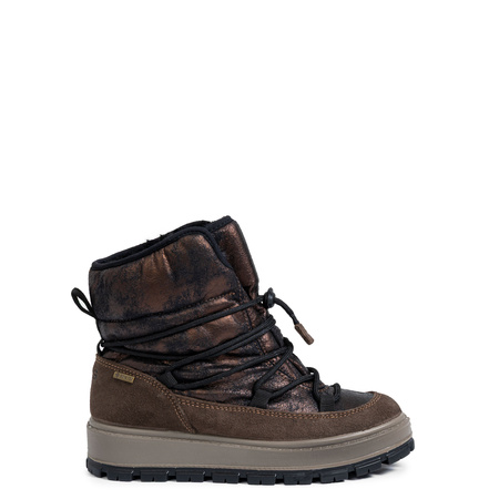 Primigi Insulated Girls’ Boots With Elastic Laces Brown-Gold 8879822