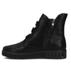 Filippo Black Patternt Suede Ankle Boots for Women