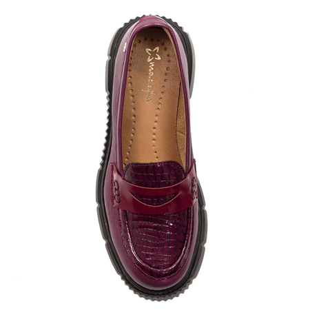 Maciejka Women's Burgundy Flat Shoes 06288-23/00-5
