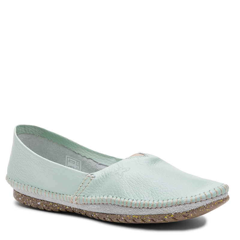 Maciejka Comfortable Leather Slip-on Shoes Flexible Sole Green 1930W-32/00-0