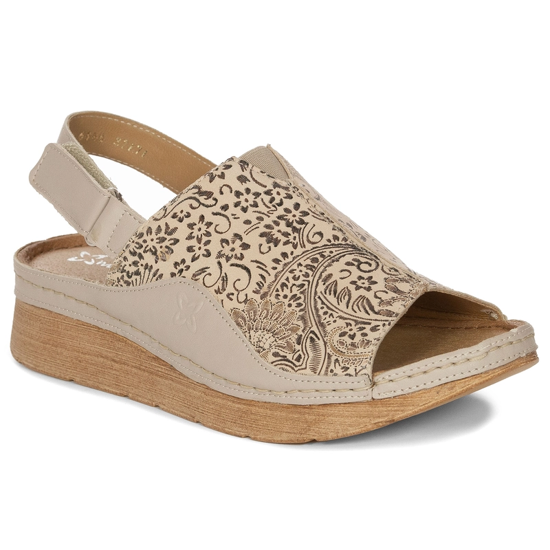 Maciejka Women's Leather Sandals Beige
