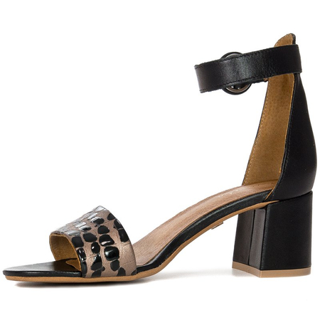 Maciejka 04141-46/00-5 Black + Gold Sandals