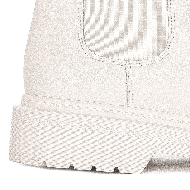 GOE Women's warm leather white boots