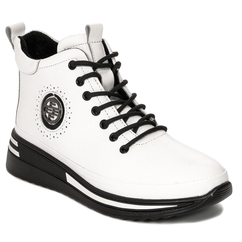 Filippo Leather Ankle Boots Platform Warm-Lined White DBT4215/25WH