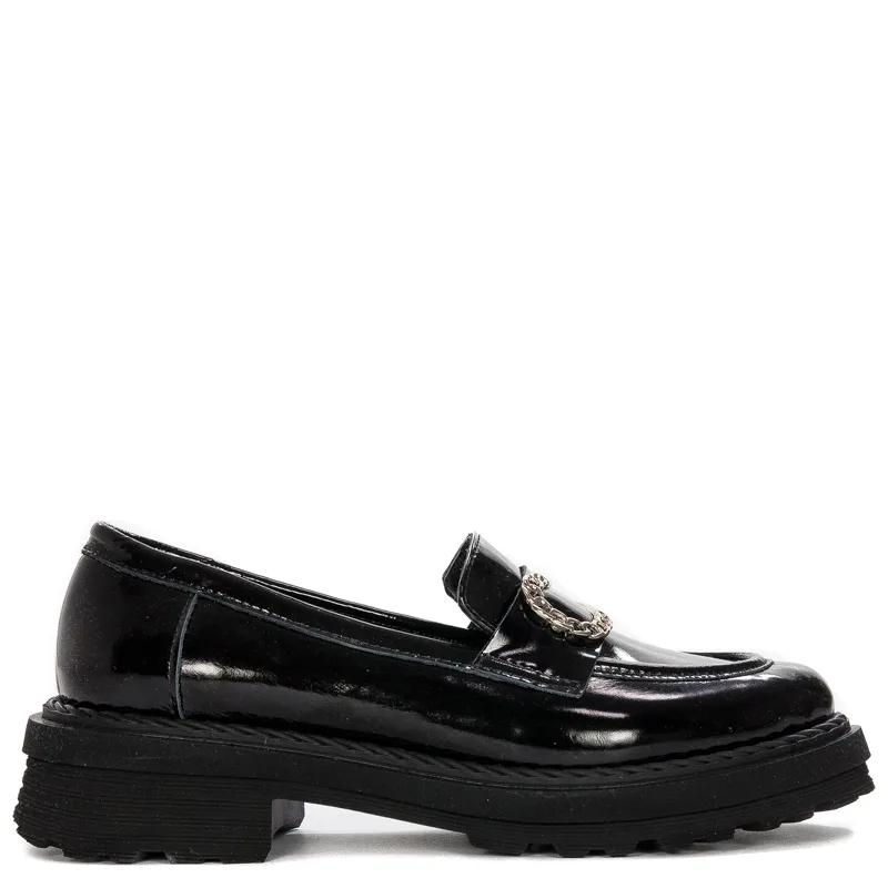 Venezia Black Women's Loafers