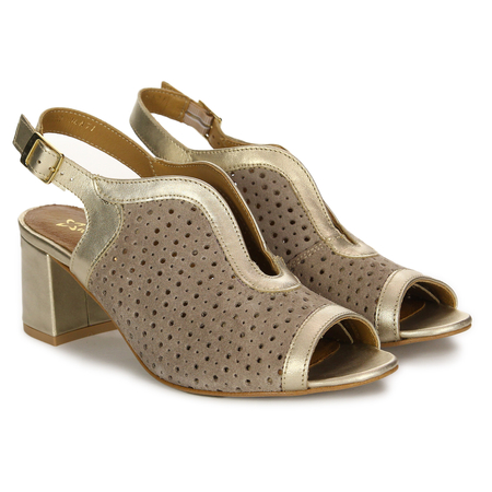 Maciejka Women's Beige and Gold Pumps