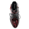 Maciejka Patent Leather Lace-Up Ankle Boots Side Zipper Burgundy 5743A-23/00-7