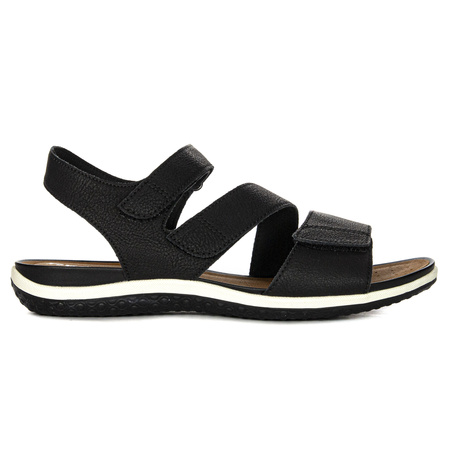 GEOX Sandały damskie na rzepy Black czarne