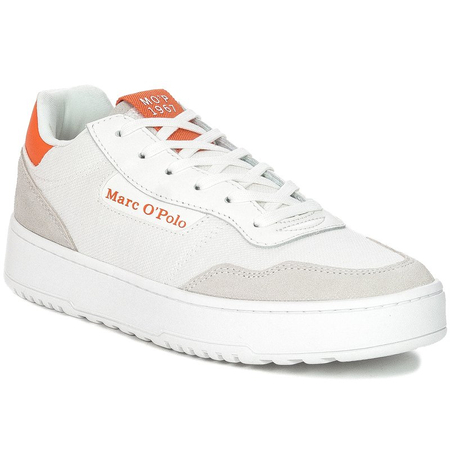 Marc O'Polo Sneakersy buty damskie sportowe White Orange