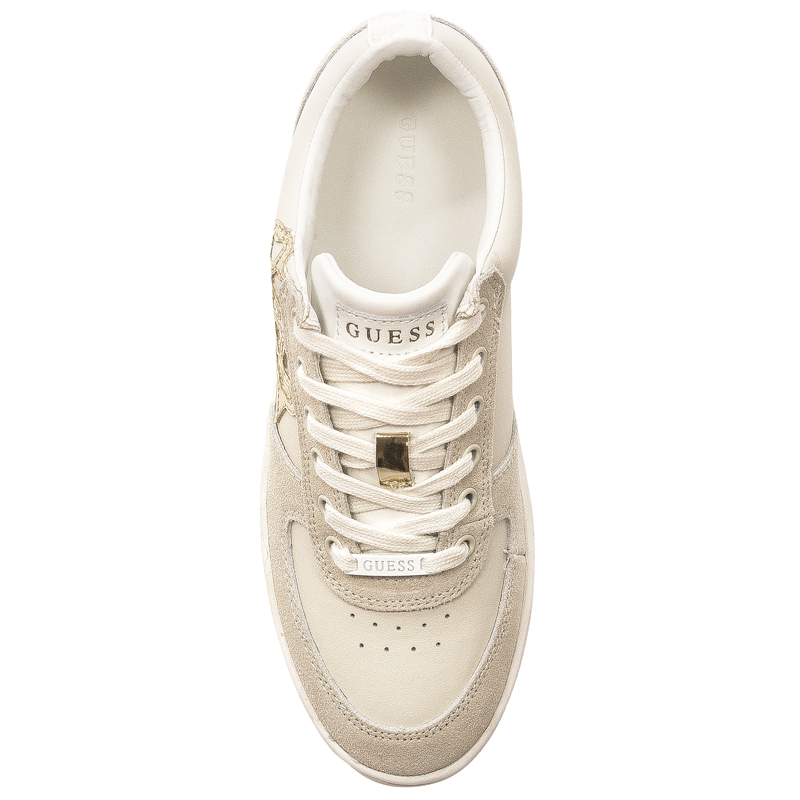 Guess Sneakersy SIDNY IVORY beżowe