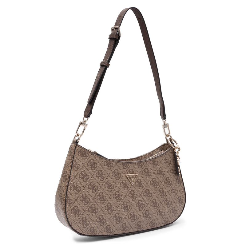 Guess Elegant Shoulder Baguette Bag with 4G Monogram Pattern Beige HWBG9672180-BEIGE