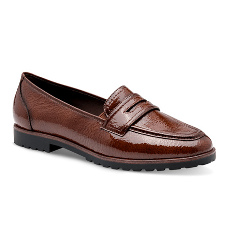 Tamaris Cognac Patent Pumps