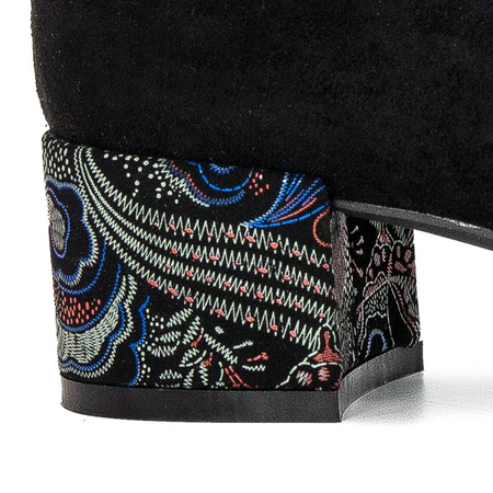 Sergio Leone PB149 MIC Black + Flowers Low Shoes