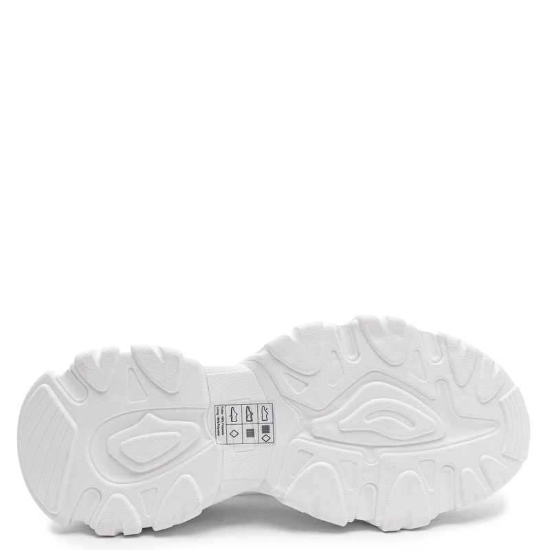 Buffalo Corin Platform Sneakers Lace Sequins White 1636728-WHT