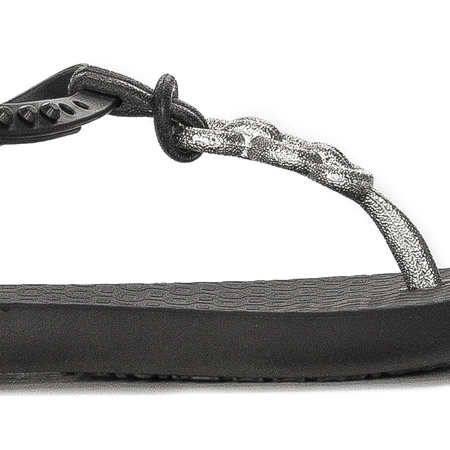 Ipanema Sandały japonki dziecięce dziewczęce Class Charm II Kids Black/Silver