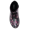 Geox Lace-Up Floral Ankle Boots With Zipper Black/Pink J049QD-00004
