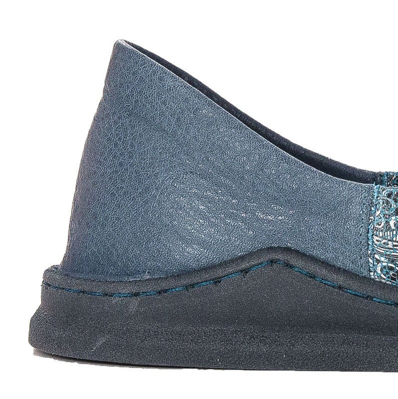 Maciejka 04078-54/00-0 Navy+Grey Flat Shoes