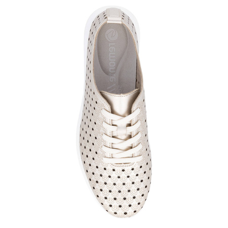 Remonte Women's Leather Gold Sneakers