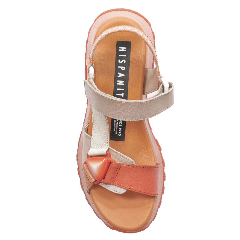 Hispanitas Women's Platform Coral Scarlet Sandals