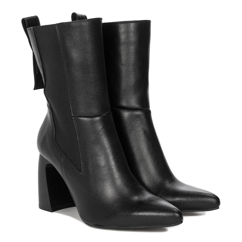 Opra Zahia Black Botki Skórzane