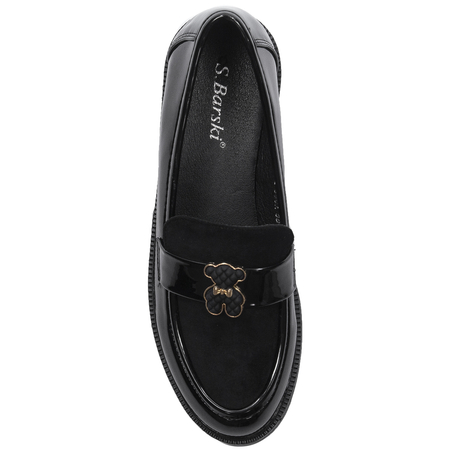 S.Barski Women's moccasins Black Patent