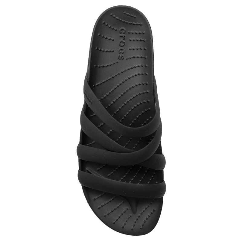 Crocs Women Slides Black Splash Strappy