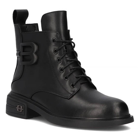 Filippo Black Leather Women's Boots