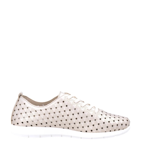 Remonte Women's Leather Gold Sneakers