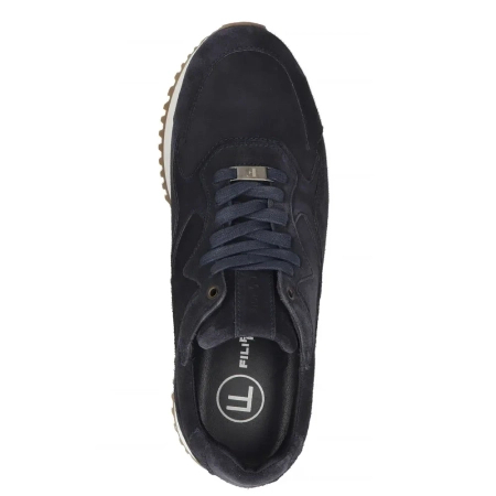 Filippo Sneakersy Męskie Skórzane Sznurowane Granatowe MP8276-26-NV