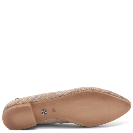 Maciejka Leather Ballet Flats Snake Print Gold 4100W-17/00-8