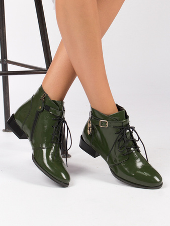 Maciejka 5743A-45/00-7 Women's Green Leather Boots