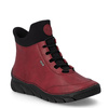 Rieker Komfortowe Antistress Botki Damskie Z Elastycznym Sznurowaniem Czerwone 55069-35-RED