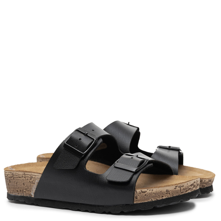 Inblu Klapki Komfortowe Klapki Na Platformie Czarne NM000039-BLACK