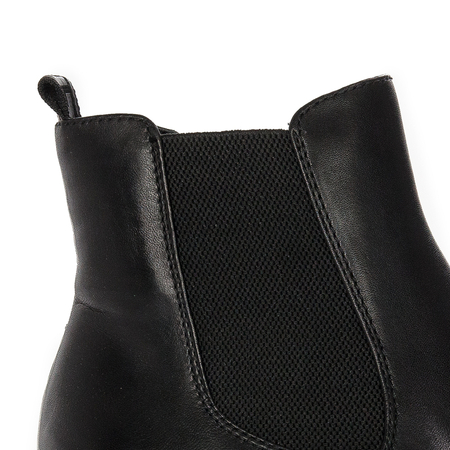 Tamaris Black Comb Leather Boots