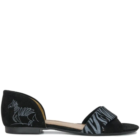 Maciejka 3615A-01-00-5 Black+Zebra Sandals