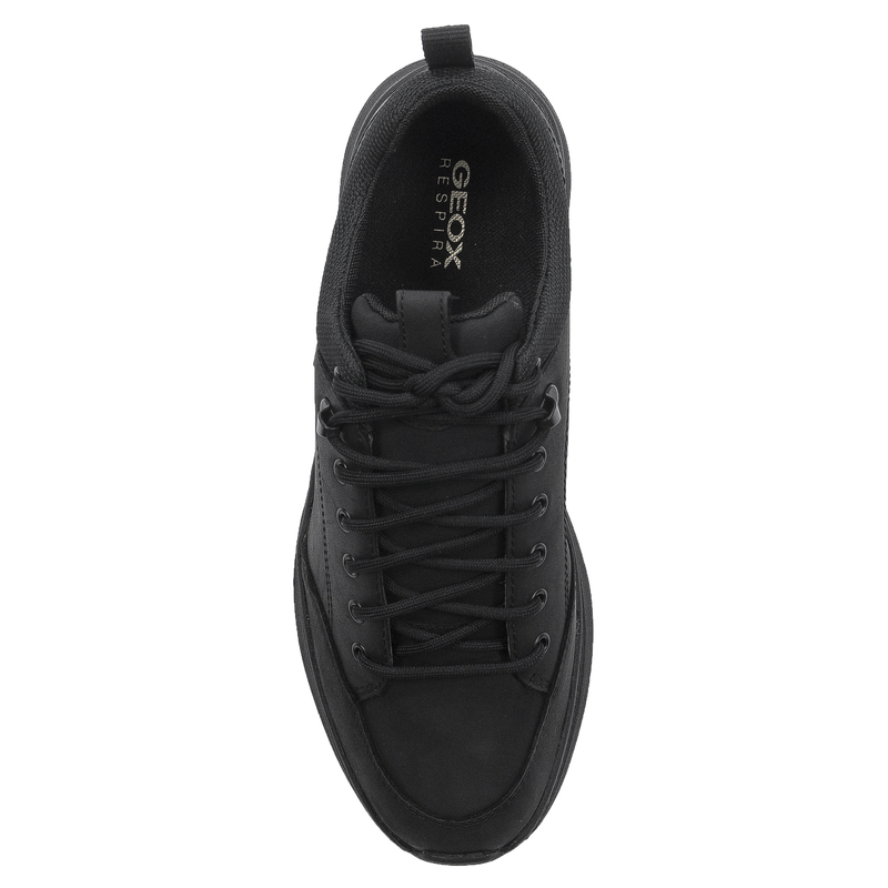 GEOX Półbuty męskie skórzane czarne Black