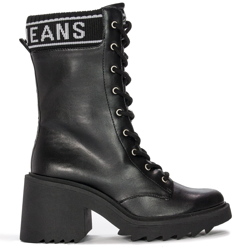 Pepe Jeans Botki damskie Boss Logo Black czarne
