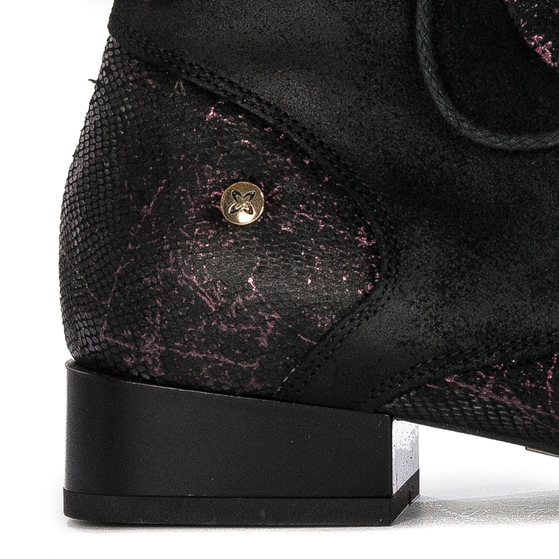 Maciejka 06193-01/00-7 Women's burgundy  and black Leather Boots