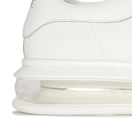GOE Sneakersy męskie skórzane White białe